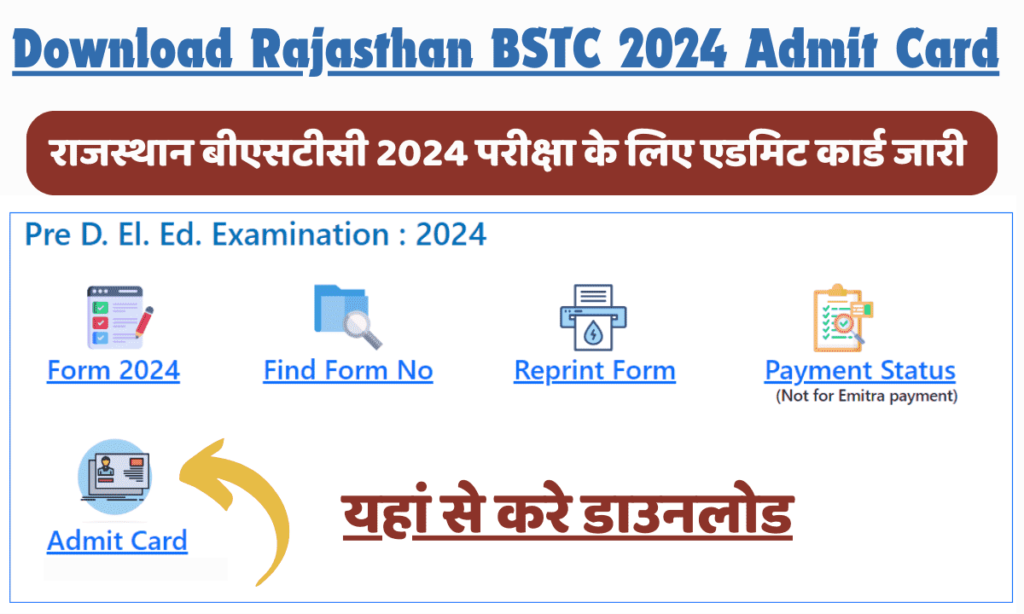 Rajasthan BSTC 2024 Admit Card