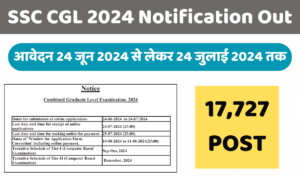 SSC CGL 2024 Notification