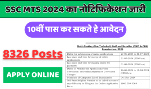 SSC MTS 2024 Notification